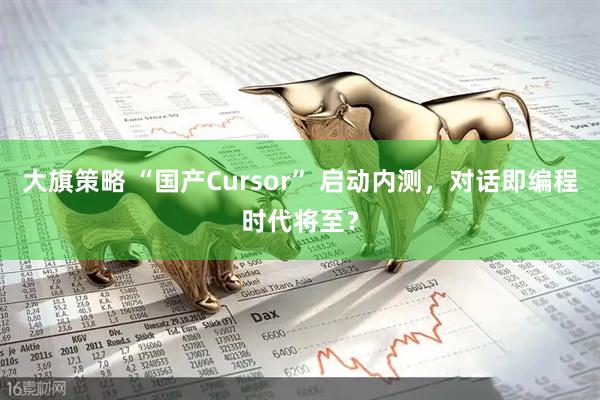 大旗策略 “国产Cursor” 启动内测，对话即编程时代将至？