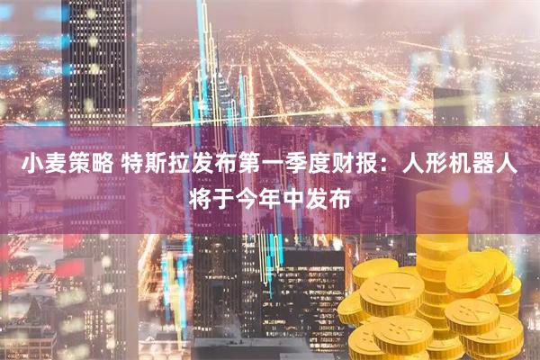 小麦策略 特斯拉发布第一季度财报：人形机器人将于今年中发布
