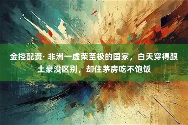 金控配资· 非洲一虚荣至极的国家，白天穿得跟土豪没区别，却住茅房吃不饱饭